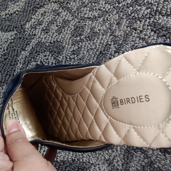 Birdies The Phoebe Velvet Mule Slides Leather Upper Womens Size 11 - Picture 7 of 8